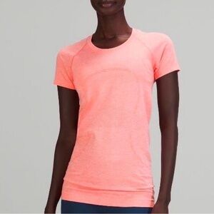 Lululemon Athletica Bright Coral Short Sleeve Tee